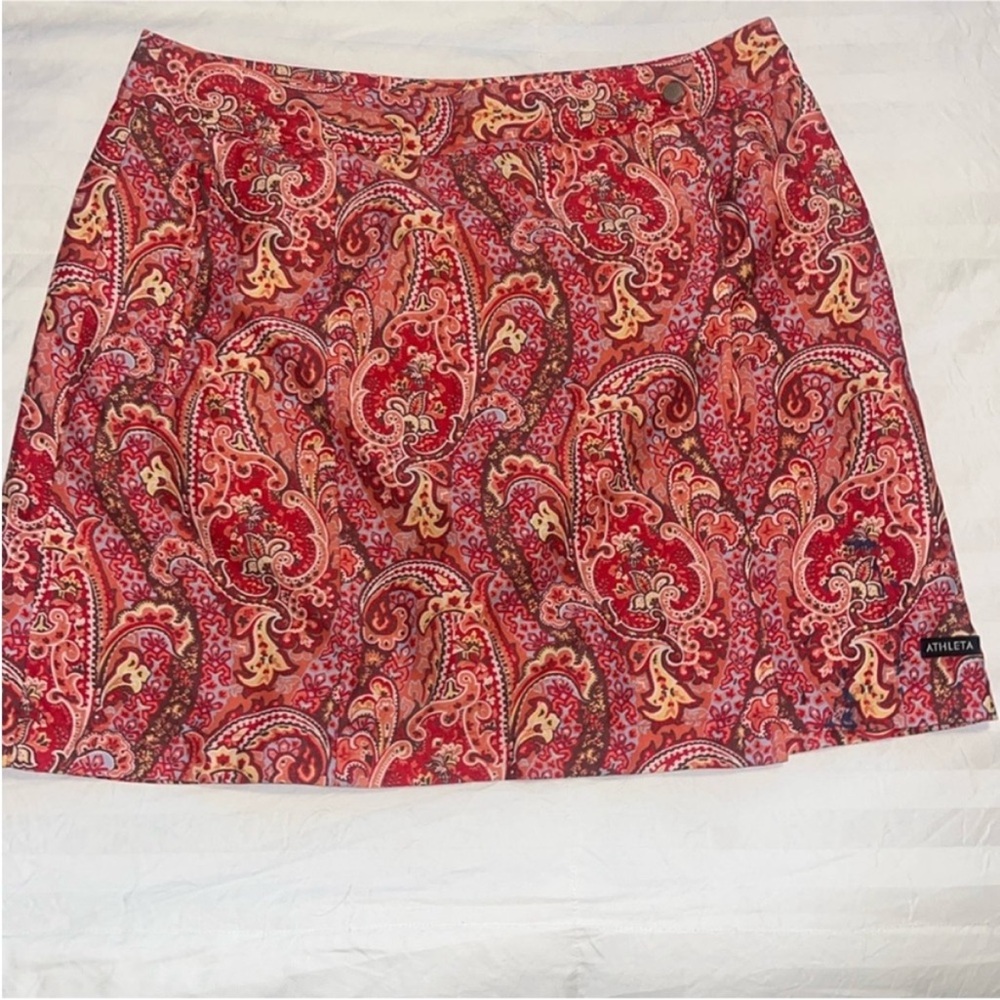Athleta Red Paisley Skort